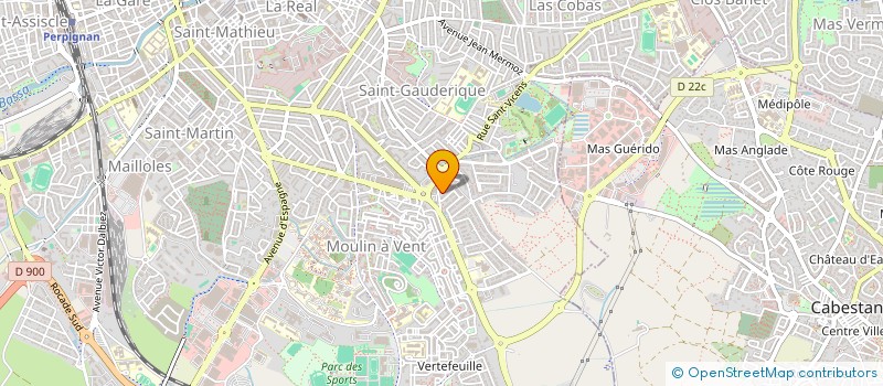 localisation de l'entreprise STUDIO PILATES YOGA à PERPIGNAN
