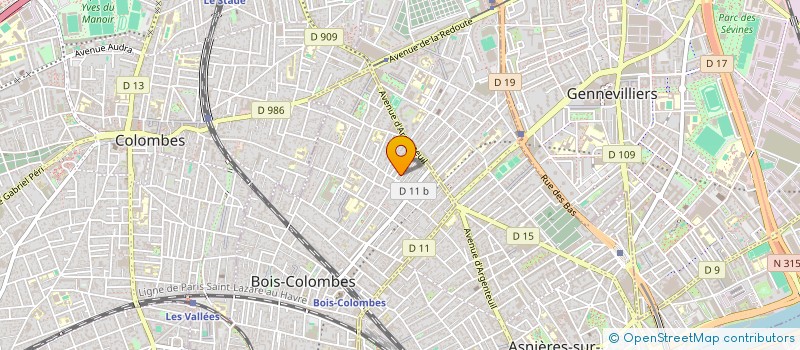 localisation de l'entreprise STUDIO PLB ARCHITECTURE à BOIS-COLOMBES