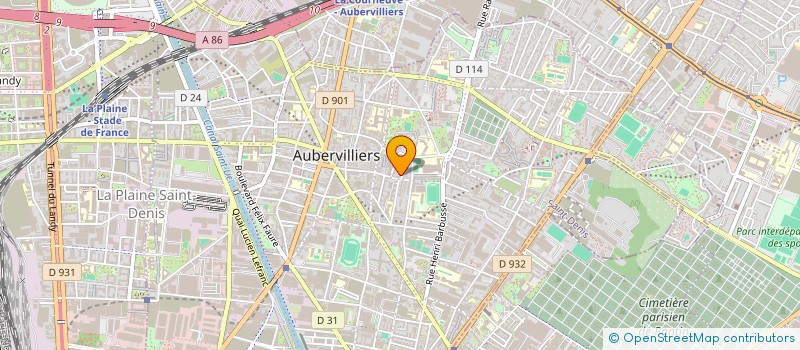 localisation de l'entreprise STUDIO ROSSO  AUBERVILLIERS