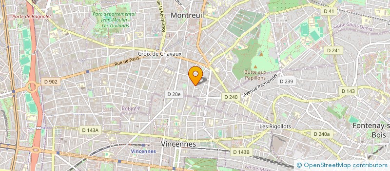 localisation de l'entreprise STUDIO ROSTAING à MONTREUIL