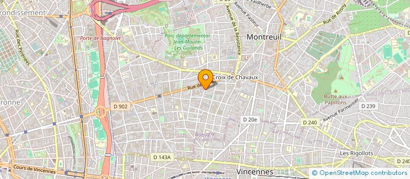 localisation de l'entreprise STUDIO TARENTO - S.T.A.R. à MONTREUIL
