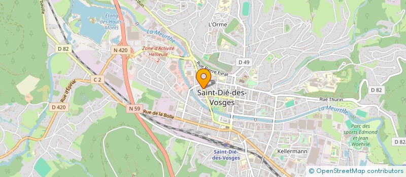 localisation de l'entreprise STUDIO VERDE  SAINT-DIE-DES-VOSGES