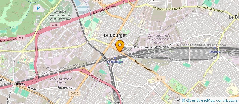 localisation de l'entreprise STUDIO VILLA GUYNEMER PRODUCTION  LE BOURGET