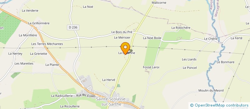localisation de l'entreprise STUDIO Z CREATION à SAINTE-SCOLASSE-SUR-SARTHE