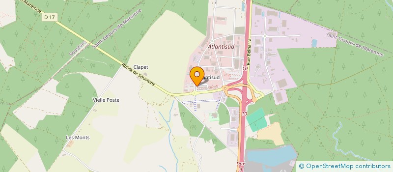 localisation de l'entreprise STUDIPLAN à SAINT-GEOURS-DE-MAREMNE