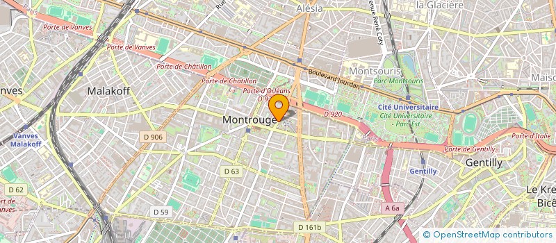 localisation de l'entreprise STUDMONT  MONTROUGE
