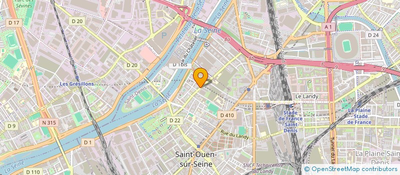localisation de l'entreprise STUDY AIRCONDITIONING MECANICAL ELECT.  SAINT-OUEN-SUR-SEINE