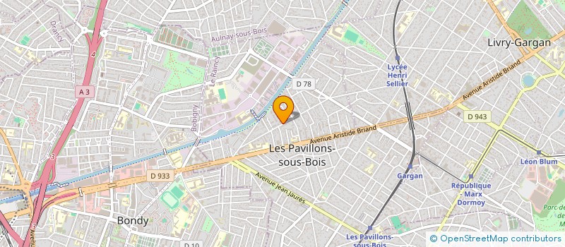 localisation de l'entreprise STUDYPRO FERMETURES à LES PAVILLONS-SOUS-BOIS
