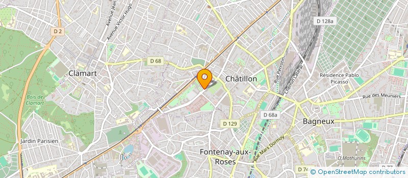 localisation de l'entreprise STY'LILASH à CHATILLON