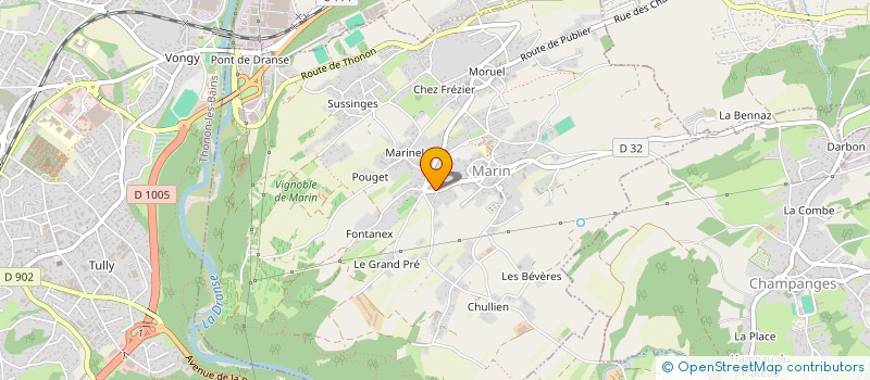 localisation de l'entreprise STYL'CARROSSERIE MUDRY à MARIN