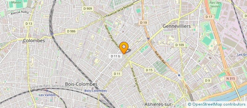 localisation de l'entreprise STYL COIFF à BOIS-COLOMBES