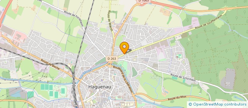 localisation de l'entreprise STYL'CREA à HAGUENAU