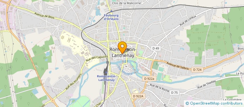 localisation de l'entreprise STYL'HAIR à ROMORANTIN-LANTHENAY