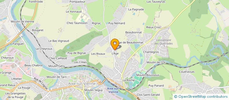 localisation de l'entreprise STYLAD à AIXE-SUR-VIENNE