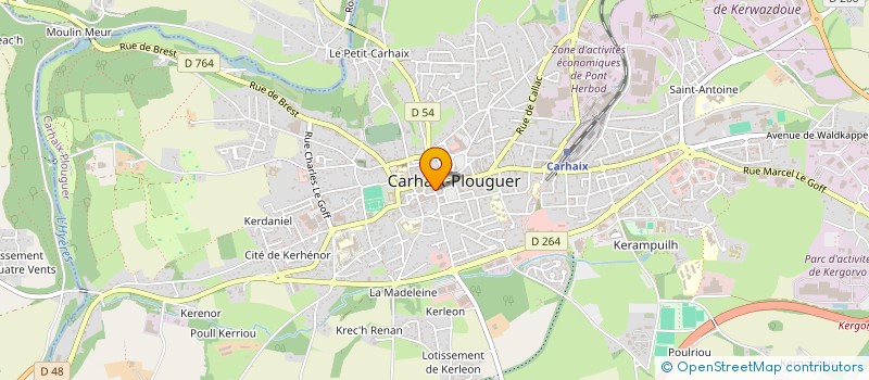 localisation de l'entreprise STYLE D'HOMME à CARHAIX-PLOUGUER