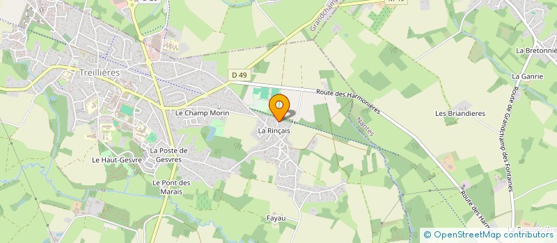 localisation de l'entreprise STYLE-FIL  TREILLIERES