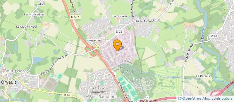 localisation de l'entreprise STYLFLOOR à TREILLIERES