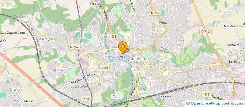 localisation de l'entreprise STYLING à GUINGAMP