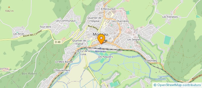 localisation de l'entreprise STYLING COIFFURE à MORTEAU