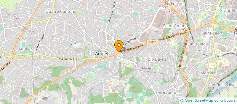 localisation de l'entreprise STYLING COIFFURE à ANGLET