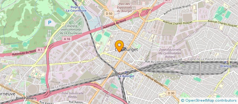 localisation de l'entreprise STYM à LE BOURGET