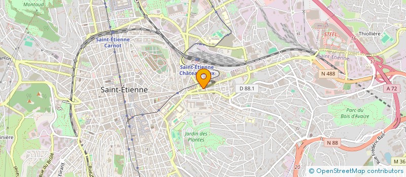 localisation de l'entreprise STYRA SAS à SAINT-ETIENNE