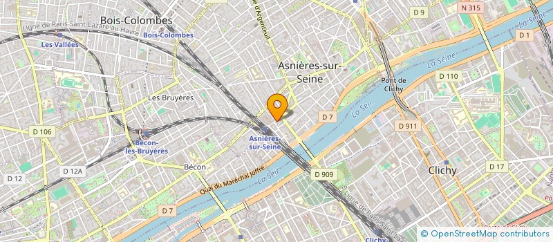 localisation de l'entreprise SUB ASNIERES à ASNIERES-SUR-SEINE