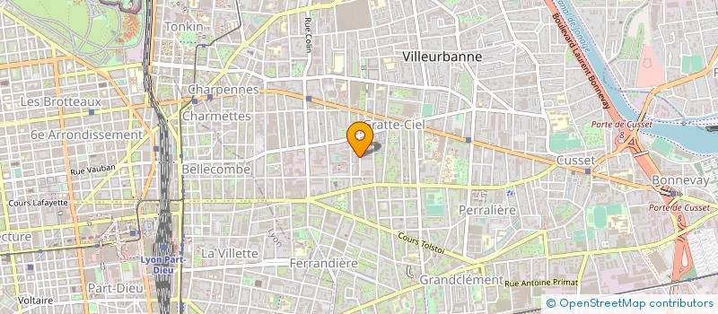 localisation de l'entreprise SUB GRATTE CIEL à VILLEURBANNE