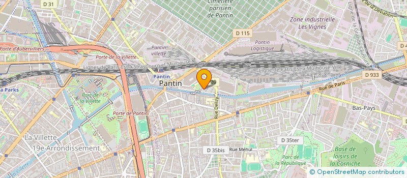 localisation de l'entreprise SUB IMMO  PANTIN