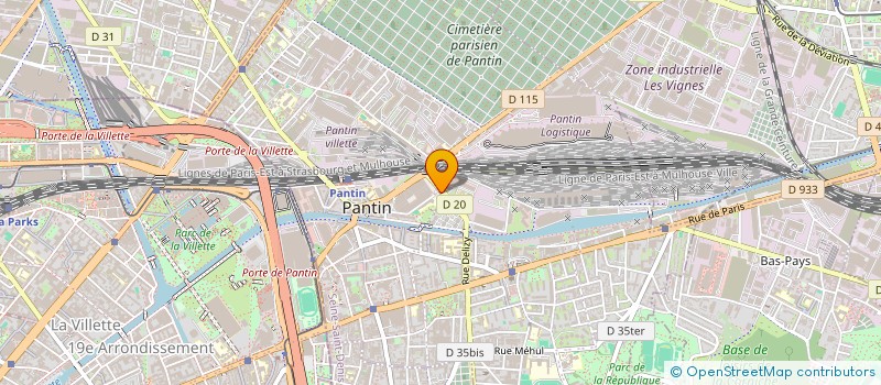 localisation de l'entreprise SUB-RISING  PANTIN