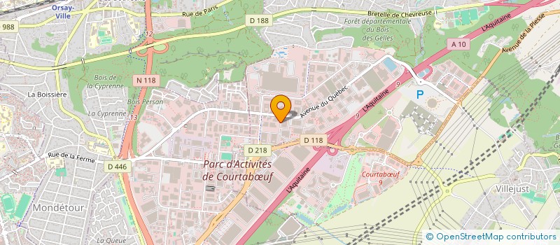 localisation de l'entreprise SUB-TAC  VILLEBON-SUR-YVETTE