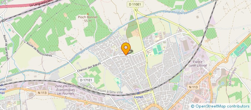 localisation de l'entreprise SUBAQUATIQUE CLUB LUNELOIS AQUAPALMES  LUNEL