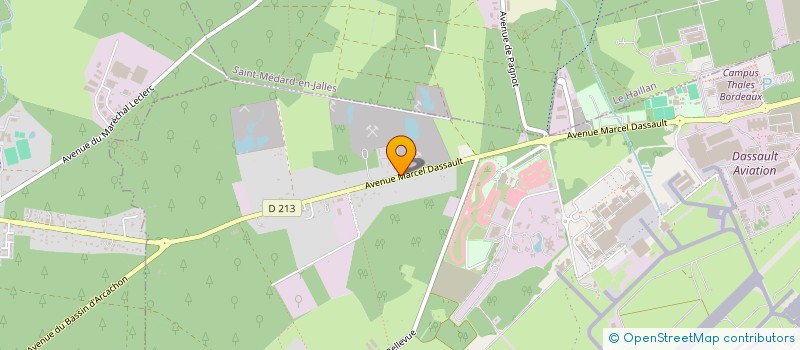 localisation de l'entreprise SUBAQUATIQUE THALES ASSOCIATION BORDEAUX  MERIGNAC