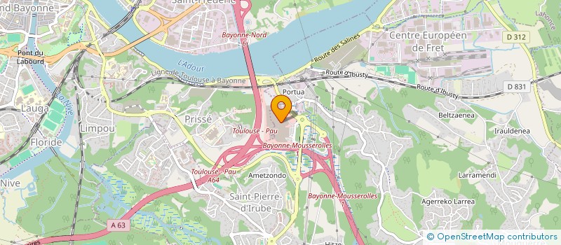 localisation de l'entreprise SUBAYLAND à SAINT PIERRE D'IRUBE