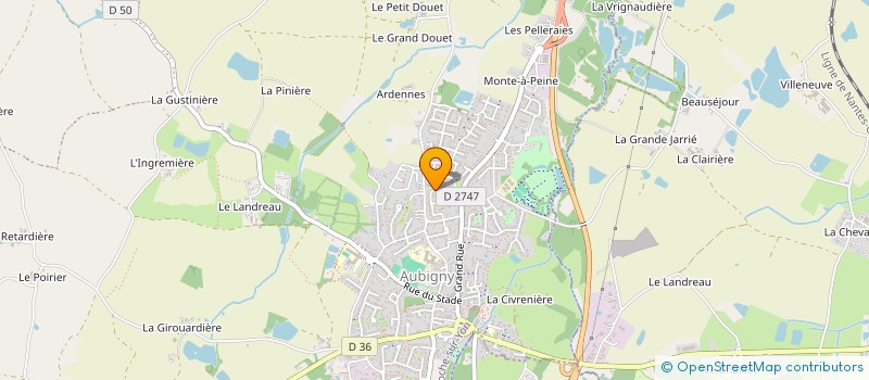 localisation de l'entreprise SUBCONSCIENCE PRODUCTION  AUBIGNY-LES CLOUZEAUX