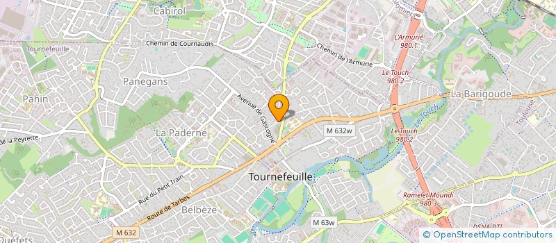 localisation de l'entreprise SUBER  TOURNEFEUILLE