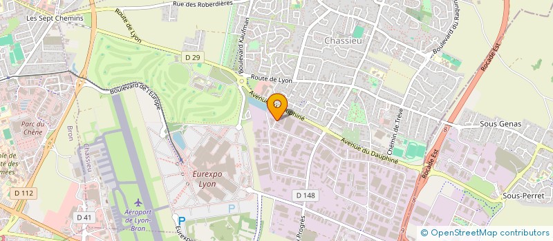 localisation de l'entreprise SUBLIM'INOX à CHASSIEU