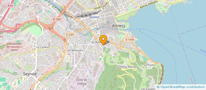 localisation de l'entreprise SUBRA G.P.  ANNECY