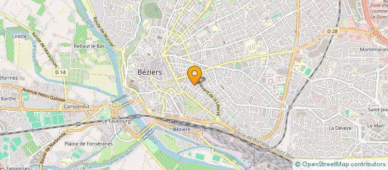 localisation de l'entreprise SUBROQZEL  BEZIERS