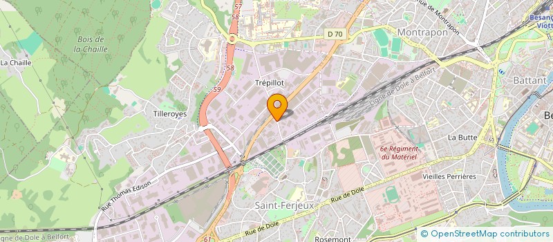 localisation de l'entreprise SUBTLE  BESANCON