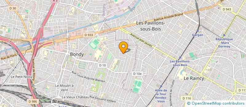 localisation de l'entreprise SUCRE  BONDY