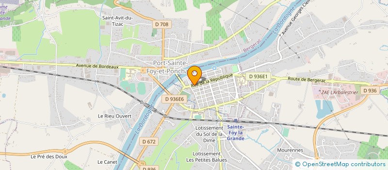 localisation de l'entreprise SUCREE SALEE à SAINTE-FOY-LA-GRANDE