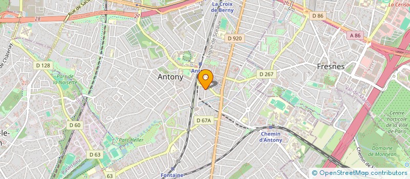 localisation de l'entreprise SUD à ANTONY