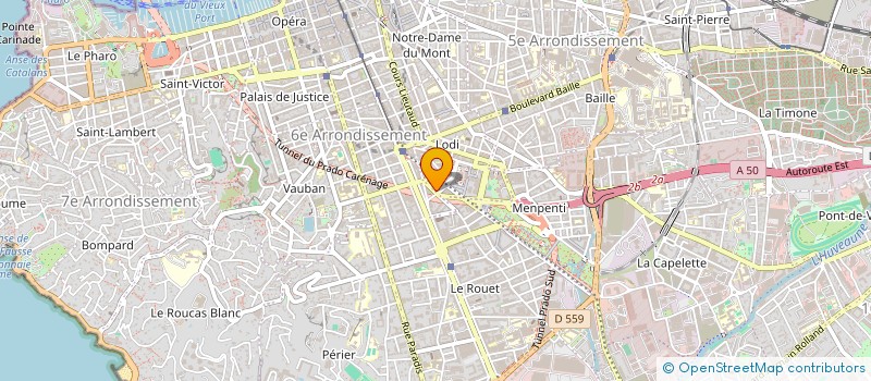localisation de l'entreprise SUD ACCESSOIRES à MARSEILLE 6EME