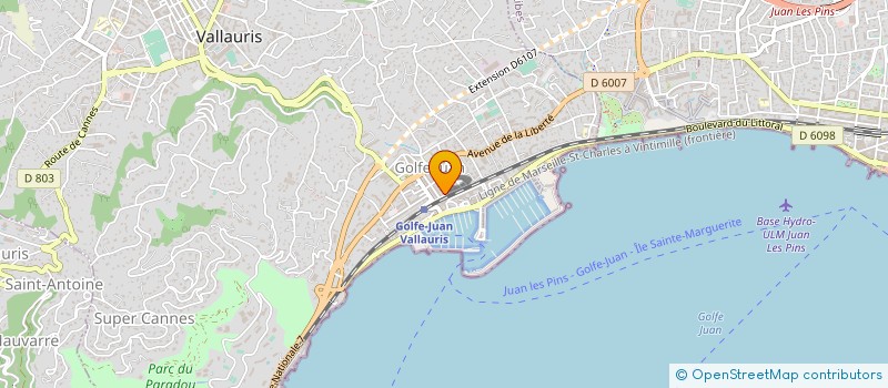 localisation de l'entreprise SUD AFRIQUE SPIRIT à VALLAURIS
