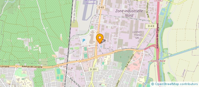 localisation de l'entreprise SUD ALSACE  COLMAR