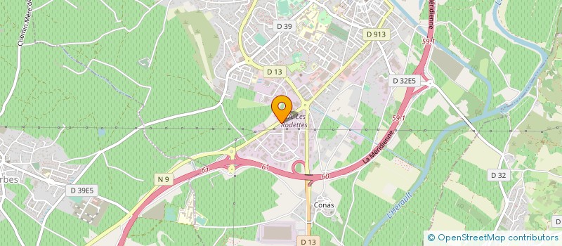 localisation de l'entreprise SUD ALU  PEZENAS