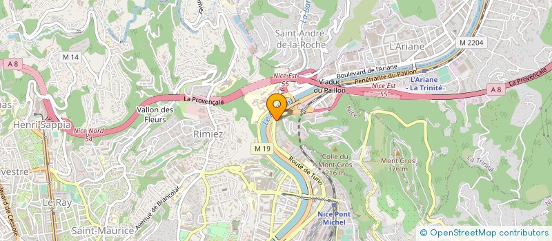 localisation de l'entreprise SUD AMBULANCES à NICE
