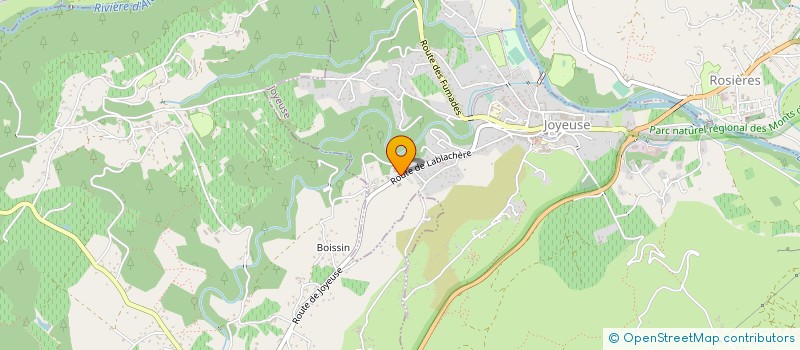 localisation de l'entreprise SUD ARDECHE MEDICAL à JOYEUSE