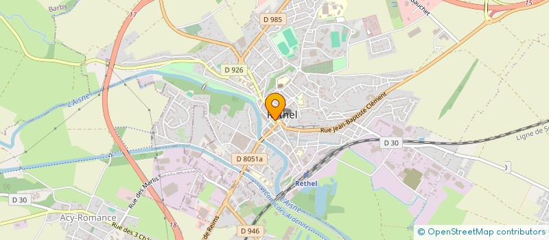 localisation de l'entreprise SUD ARDENNES TENNIS  RETHEL